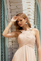 Vestidos de dama de honor con cuello halter, vestido formal de cóctel o de fiesta 28015 