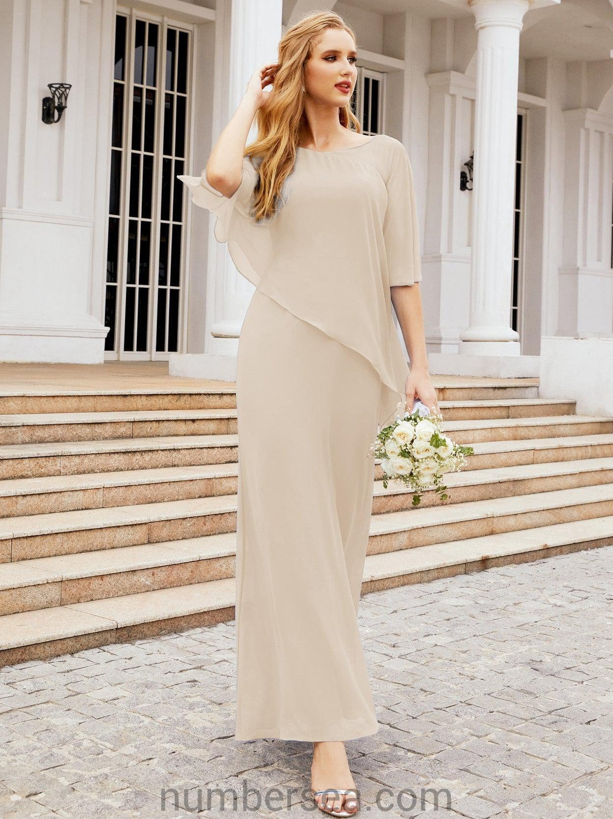 Vestido largo de fiesta formal Sunderly para la madre de la novia con capa de volantes SY28026