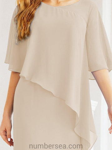 Vestido largo de fiesta formal Sunderly para la madre de la novia con capa de volantes SY28026