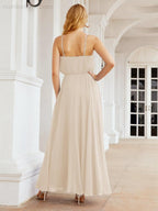 Baoleely  Halter Long Bridesmaid Dresses Formal A line Juniors Dress 28029