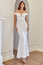 Robe de bal sirène à épaules dénudées