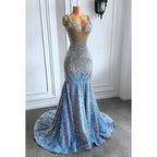 Vestido de noche de fiesta glamuroso y dramático con volantes, pedrería, escote en V, sin mangas y lentejuelas