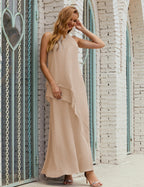 Vestido largo de gasa de talla grande para la madre de la novia, vestido de gala para dama de honor, vestido de graduación SY28019