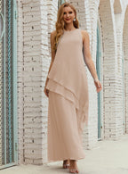 Vestido largo de gasa de talla grande para la madre de la novia, vestido de gala para dama de honor, vestido de graduación SY28019