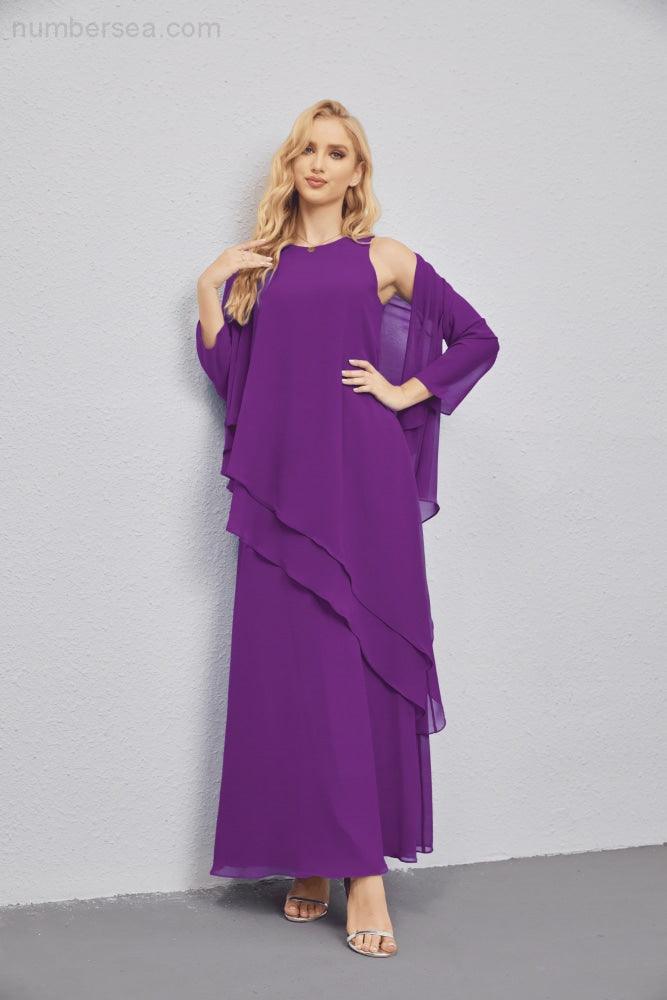 Vestidos de madre de la novia con cárdigan ligero abierto al frente, vestido formal de fiesta 28081 