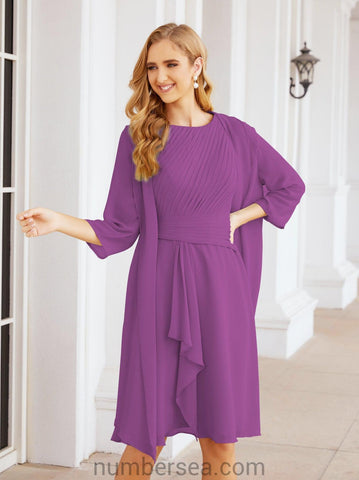 Vestidos de la madre de la novia de Sunderly, vestido de graduación, vestido plisado informal SY28065