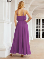 Baoleely  Halter Long Bridesmaid Dresses Formal A line Juniors Dress 28029