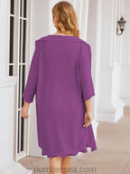 Vestidos de la madre de la novia de Sunderly, vestido de graduación, vestido plisado informal SY28065
