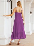 Baoleely Blackless Strap Bridesmaid Dress Ankle Length 28028