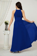 Robe de soirée formelle Baoleely en mousseline de soie, col licou, longue, sans manches, robe de demoiselle d'honneur 2802 