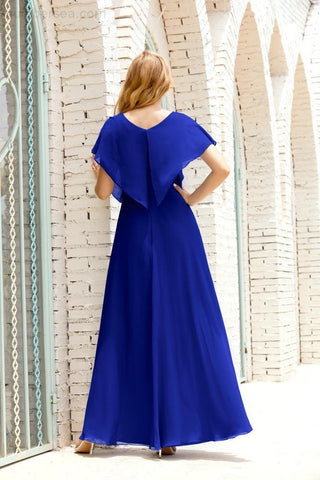 Vestido Baoleely para la madre de la novia, talla grande, escote en V, largo hasta el suelo, formal, para invitada de boda 28020