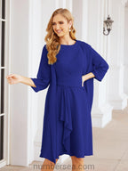 Vestidos de la madre de la novia de Sunderly, vestido de graduación, vestido plisado informal SY28065