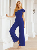 Baoleely Women's One Shoulder Long Jumpsuit Formal Evening Dress Long Bridesmaid Dresses Pants Wedding Party 28034