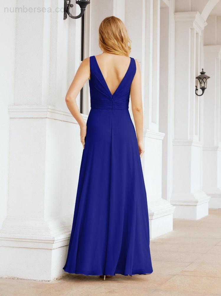Baoleely Bridesmaid Dresses for Wedding Ruffles Long Formal Prom Gowns 28039