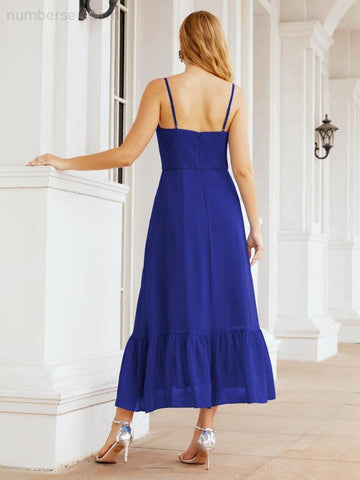 Baoleely Blackless Strap Bridesmaid Dress Ankle Length 28028