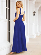 Baoleely Crisscross Halter Bridesmaid Dresses for Party Wedding Evening Prom Maxi Ball Gowns 28053