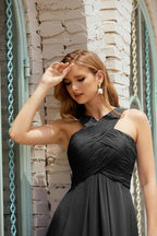 Vestidos de dama de honor con cuello halter, vestido formal de cóctel o de fiesta 28015 