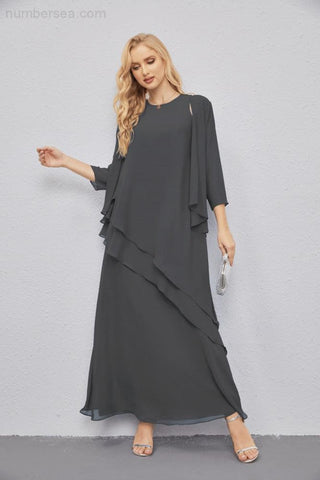 Vestidos de madre de la novia con cárdigan ligero abierto al frente, vestido formal de fiesta 28081 