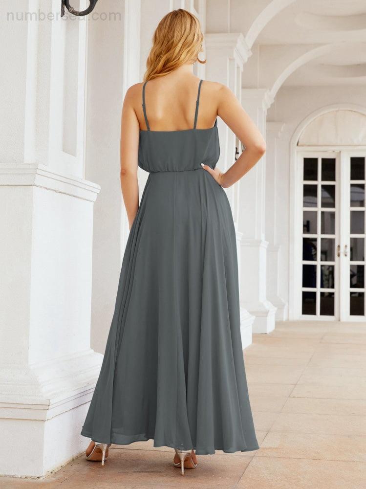 Baoleely  Halter Long Bridesmaid Dresses Formal A line Juniors Dress 28029