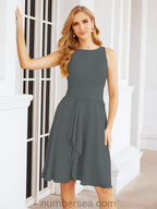 Vestidos de la madre de la novia de Sunderly, vestido de graduación, vestido plisado informal SY28065