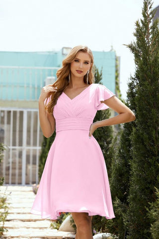 Vestidos de fiesta hasta la rodilla, vestido formal de cóctel para graduación 28013 