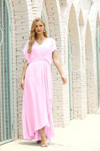 Vestido Baoleely para la madre de la novia, talla grande, escote en V, largo hasta el suelo, formal, para invitada de boda 28020