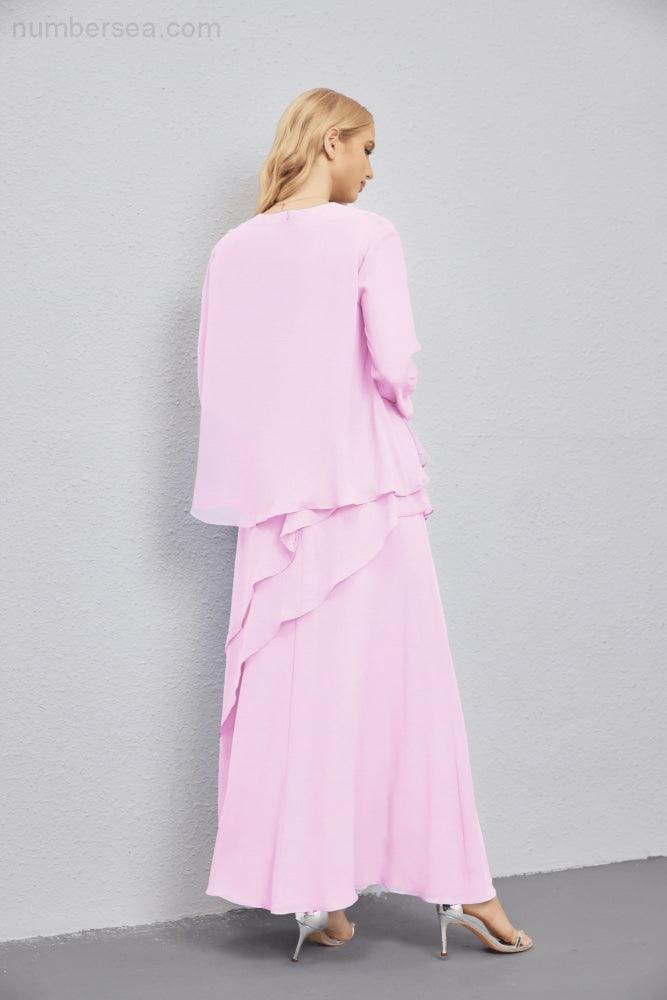 Vestidos de madre de la novia con cárdigan ligero abierto al frente, vestido formal de fiesta 28081 