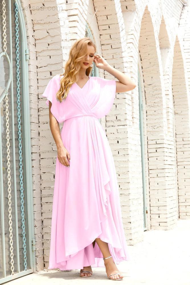 Vestido Baoleely para la madre de la novia, talla grande, escote en V, largo hasta el suelo, formal, para invitada de boda 28020
