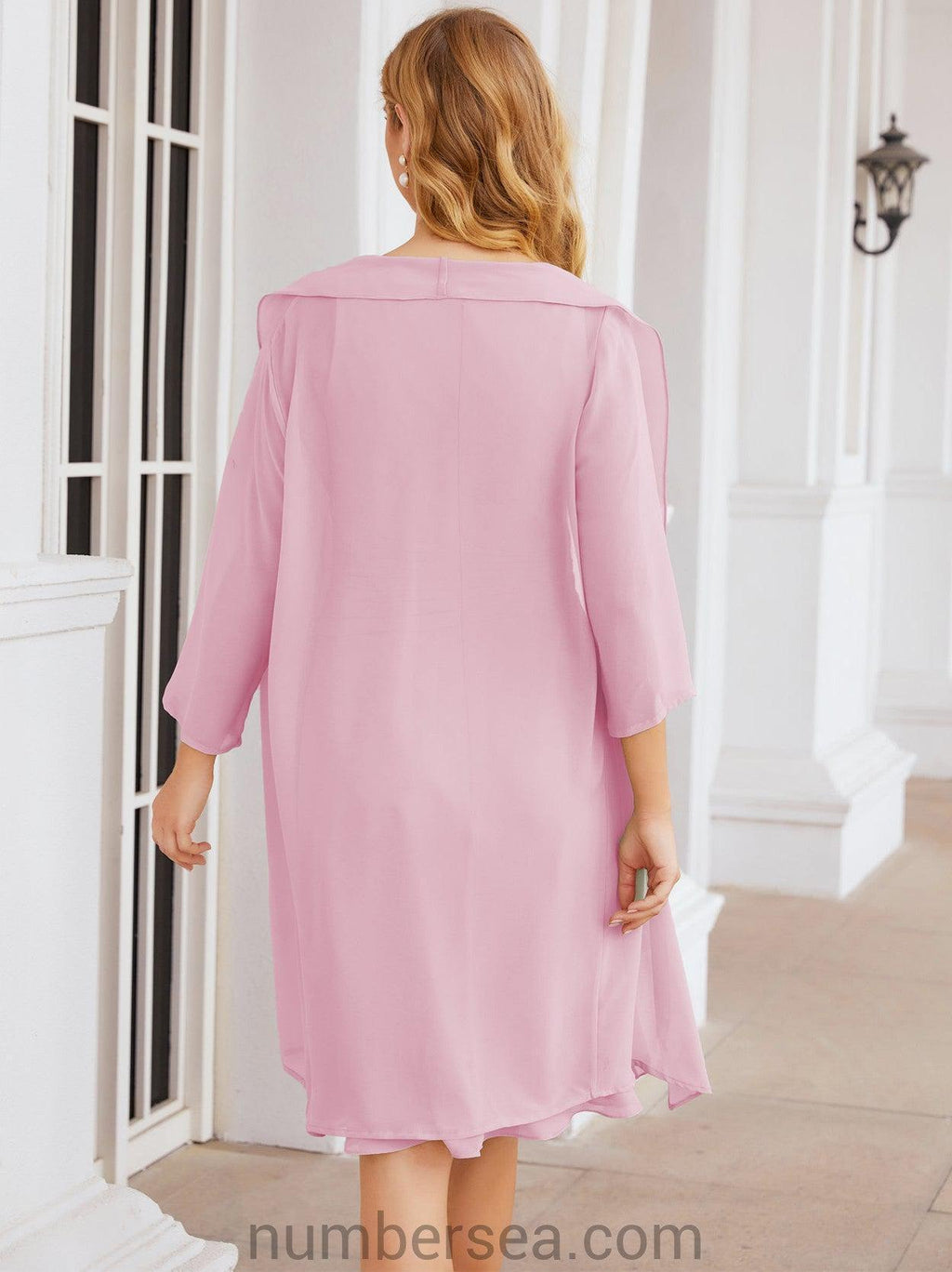 Vestidos de la madre de la novia de Sunderly, vestido de graduación, vestido plisado informal SY28065