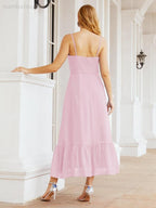 Baoleely Blackless Strap Bridesmaid Dress Ankle Length 28028