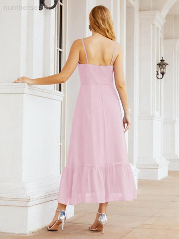 Baoleely Blackless Strap Bridesmaid Dress Ankle Length 28028