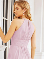 Baoleely Keyhole Bridesmaid Dresses Sleeveless Formal Evening Party Prom Gowns 28043