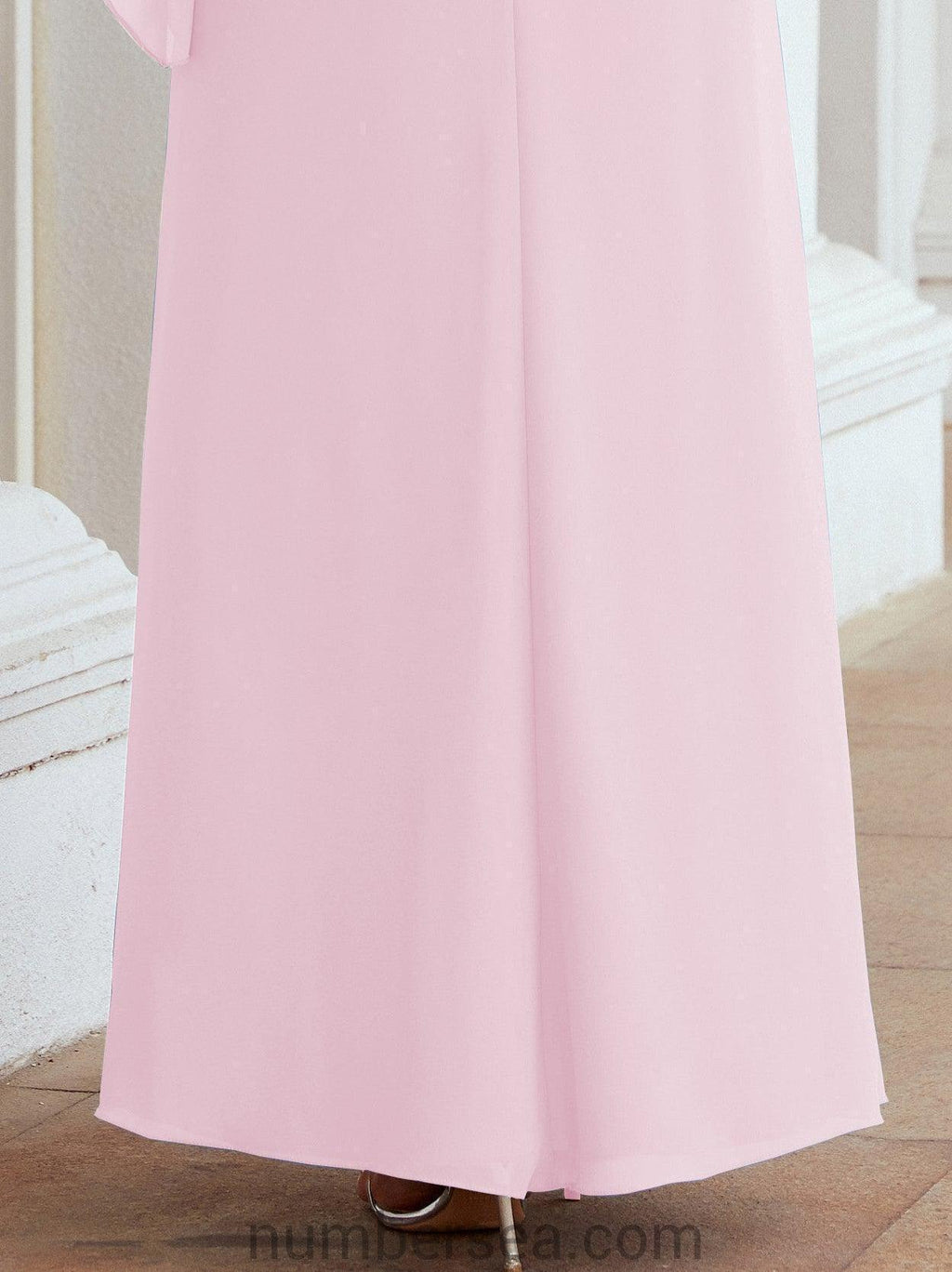 Vestido largo de fiesta formal Sunderly para la madre de la novia con capa de volantes SY28026