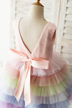 Vestido de tul de corte A hasta la rodilla (2003227679) 