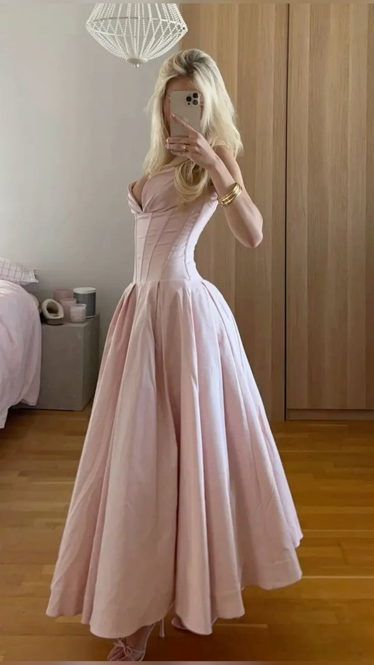 Vestido largo rosa sin tirantes corte A para baile de graduación, elegante vestido de noche, atuendo de cumpleaños Y7531