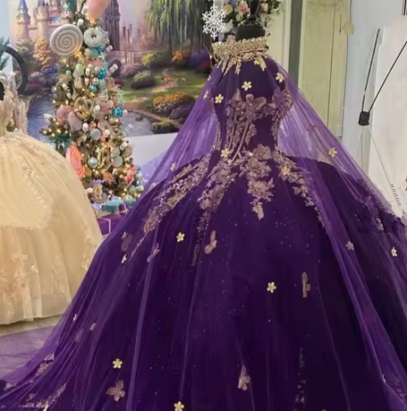 Impresionante vestido de quinceañera de princesa color púrpura, vestido de baile, vestido de 16 años color púrpura Y6560