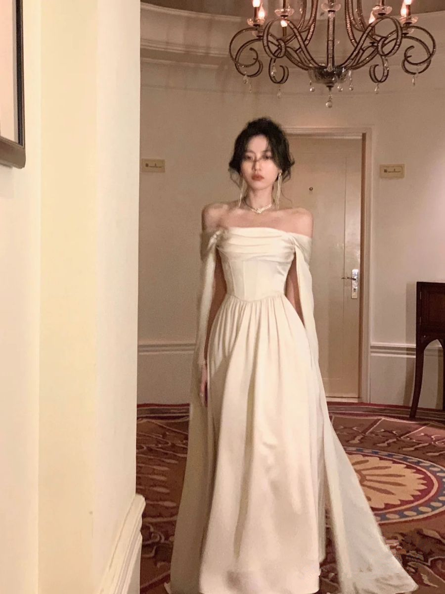 Robe de soirée blanche élégante pour femme, nouvelle robe de soirée tendance Y4457