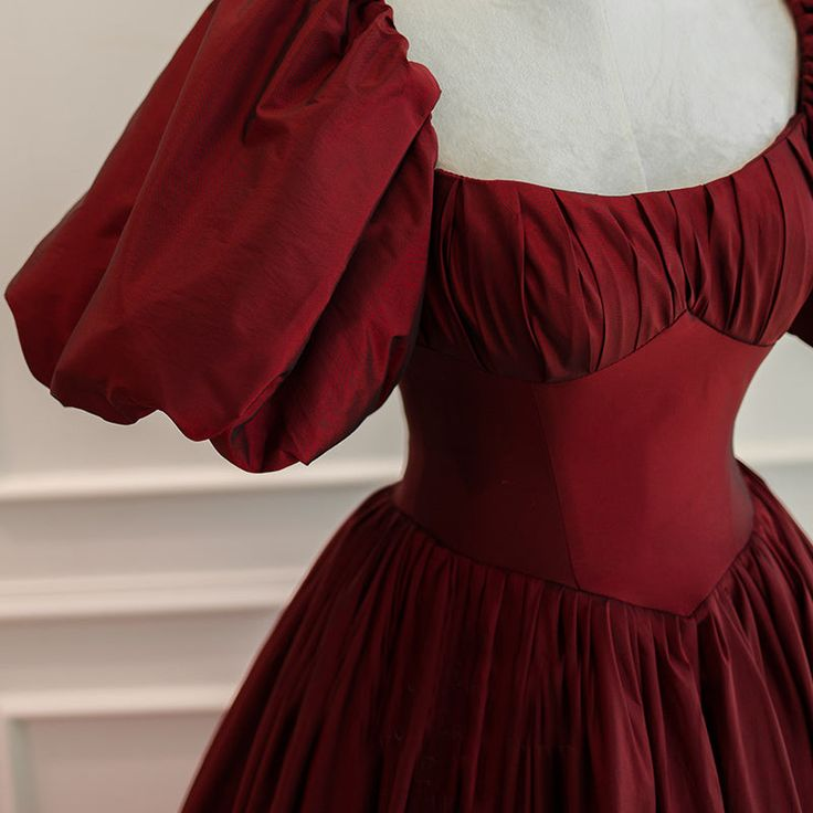 Vestidos de noche largos hasta el suelo, color rojo vino, de manga corta, estilo gala, modelo Y6973