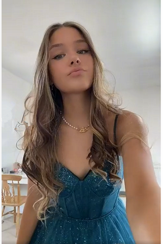 Vestido de fiesta de tul brillante con tirantes finos y corte en A, elegante vestido de noche Y406