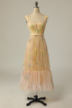 Cute A Line Sweetheart Light Purple Long Prom Dress with Embroidery