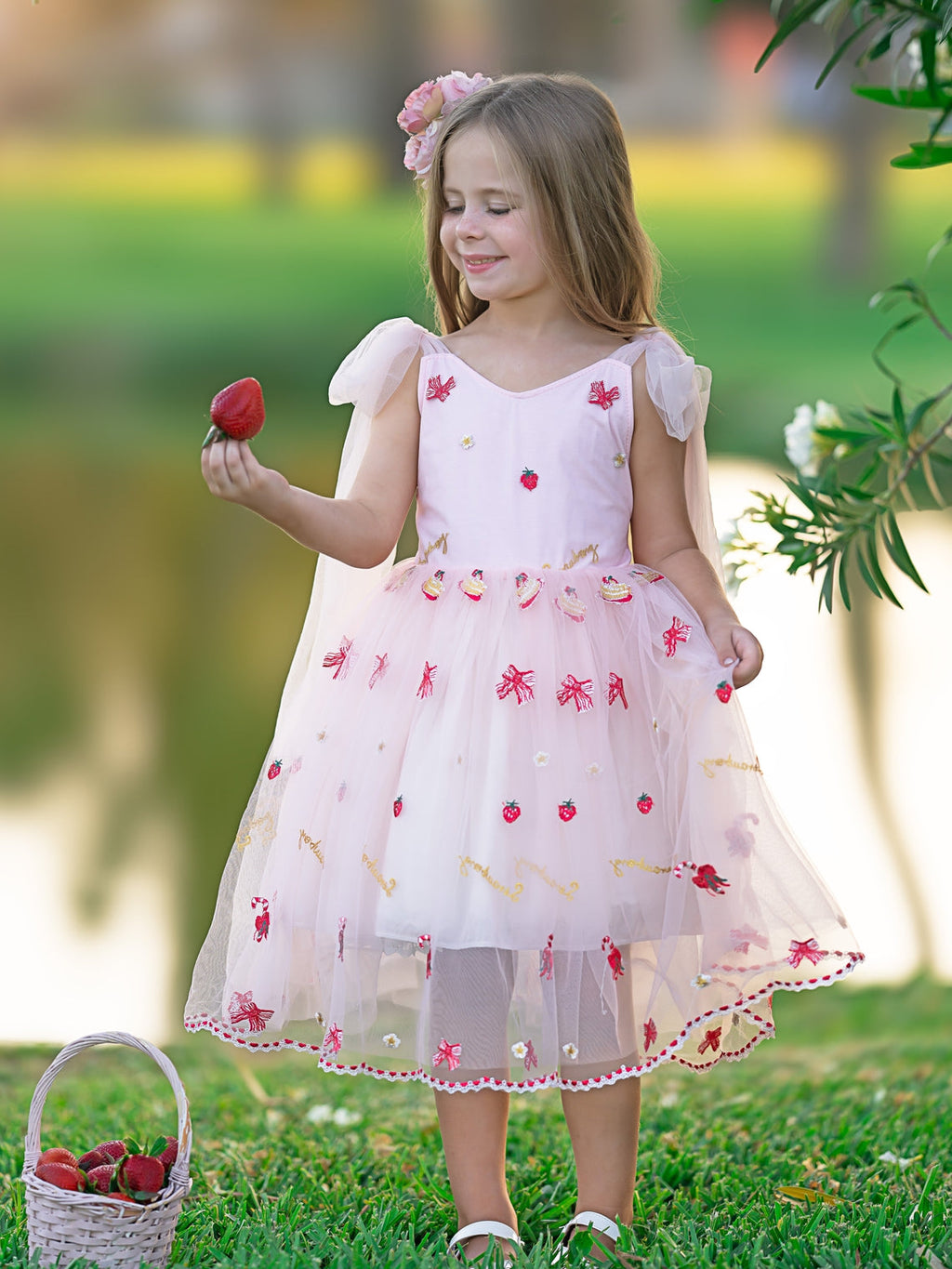 Vestido de tul hasta la rodilla para bebé niña 
