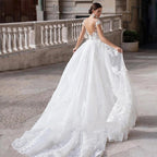 Mermaid Wedding Dresses Women Cap Sleeves Backless Lace Appliques Bridal Gown Detachable Train Vestidos De Novia