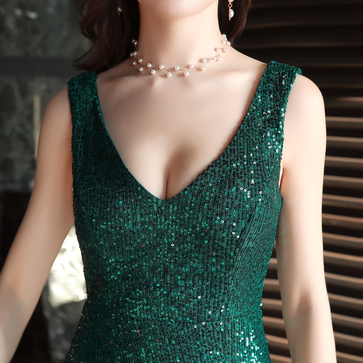 Evening Dress Women Cocktail Elegant Annual Meeting Long Fishtail Sexy Dress