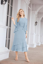 Robe de soirée deux pièces Sunnderly, coupe trapèze, pour la mère de la mariée, référence SY28072