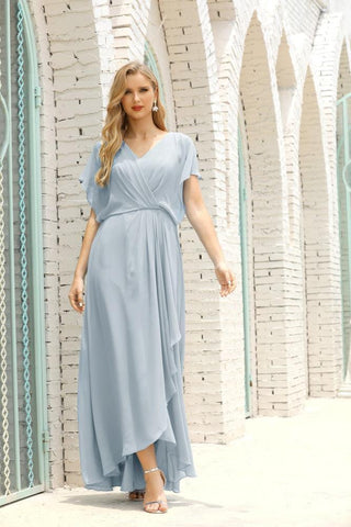 Vestido Baoleely para la madre de la novia, talla grande, escote en V, largo hasta el suelo, formal, para invitada de boda 28020