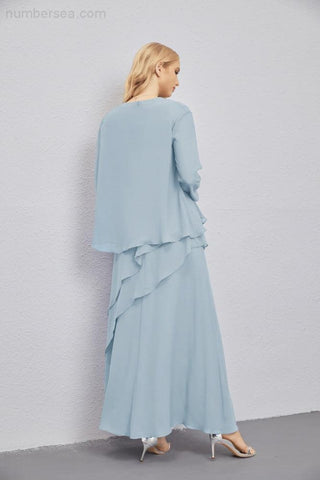 Vestidos de madre de la novia con cárdigan ligero abierto al frente, vestido formal de fiesta 28081 