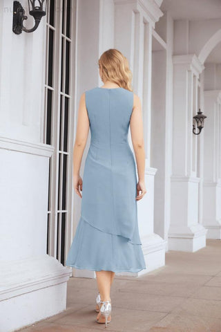 Vestido de fiesta formal de dos piezas corte A para la madre de la novia Sunderly SY28072