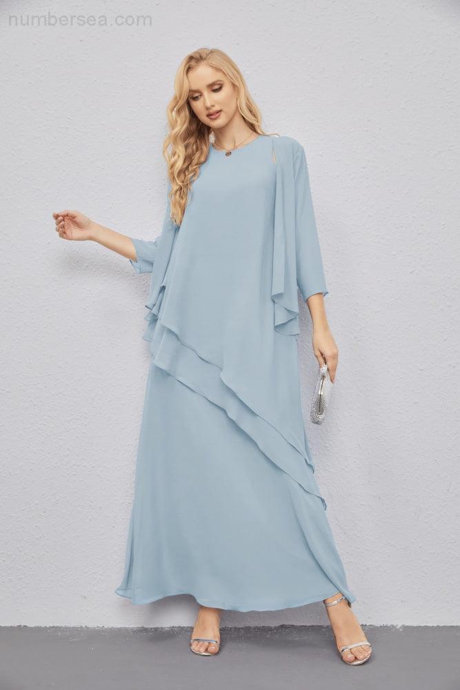 Vestidos de madre de la novia con cárdigan ligero abierto al frente, vestido formal de fiesta 28081 