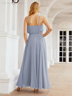 Baoleely  Halter Long Bridesmaid Dresses Formal A line Juniors Dress 28029