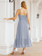 Baoleely Blackless Strap Bridesmaid Dress Ankle Length 28028